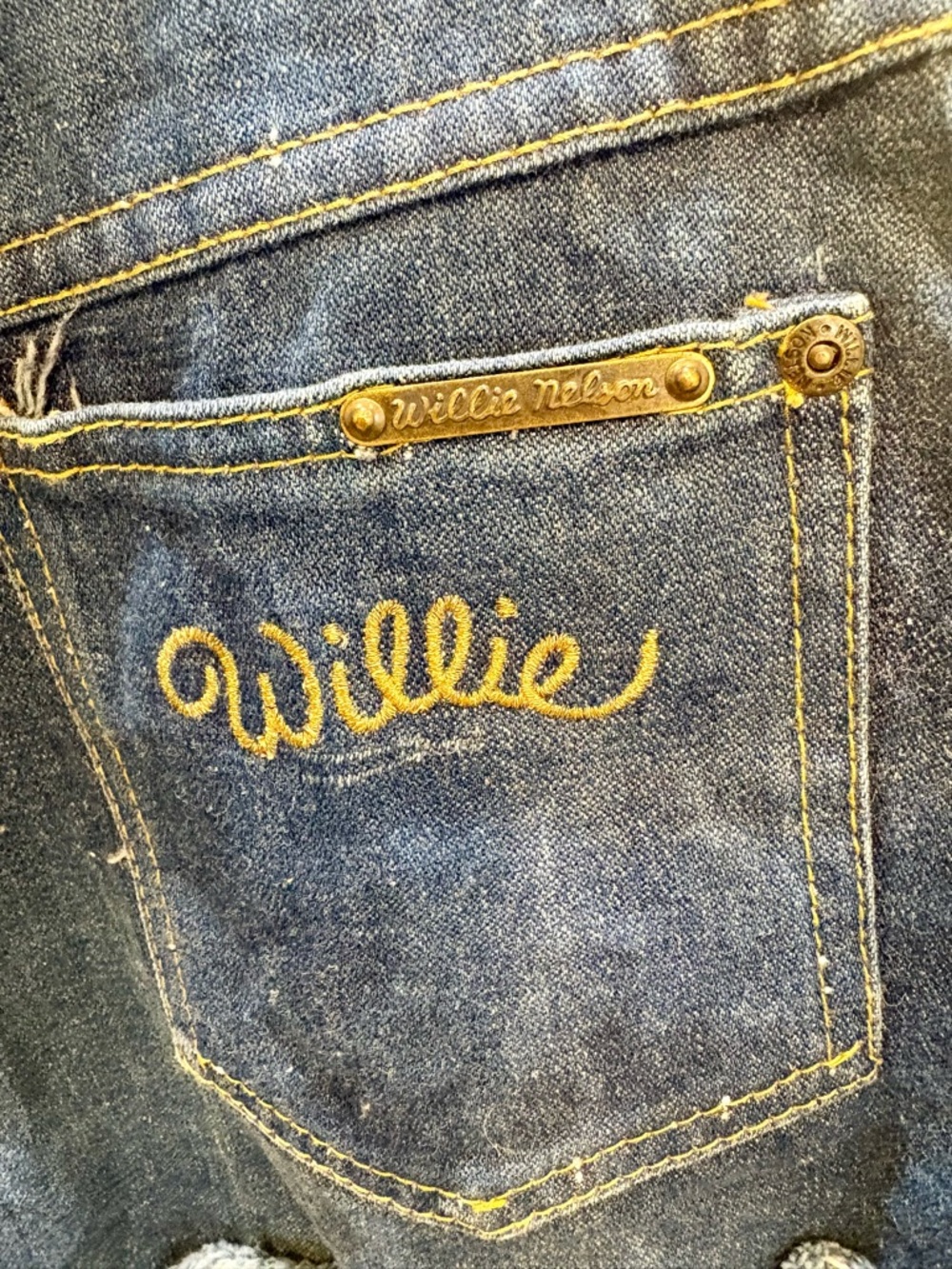 Vintage Willie Denim Jean Shorts - Dark Blue